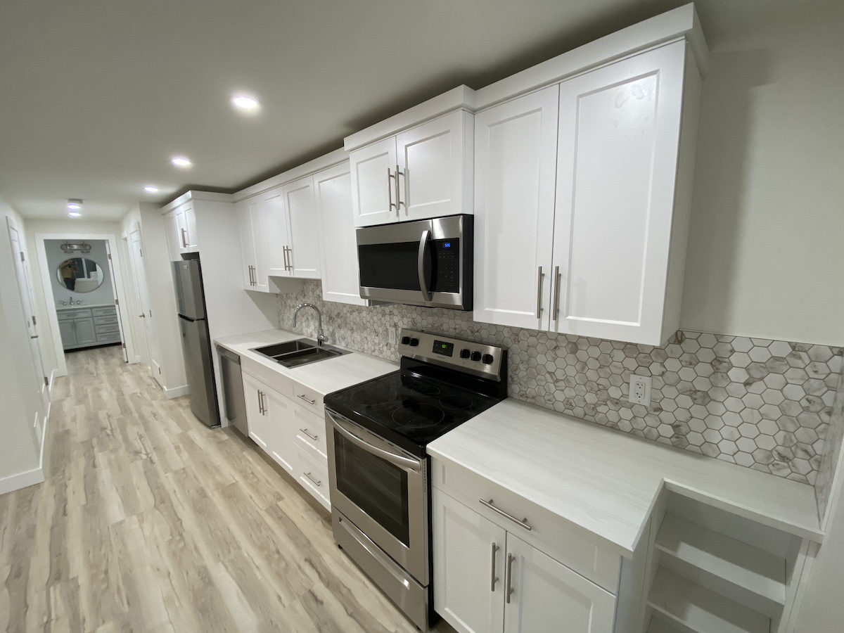 Secondary Suite Conversion with Bathroom and Kitchen Renovation